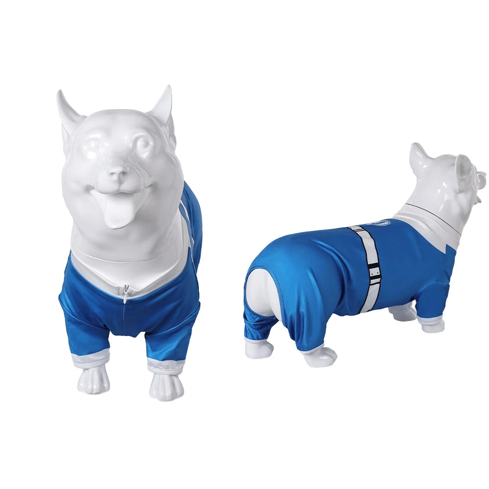 2025 Movie 4 Pieces Fantastic Cosplay Susan Storm Dog Blue Pet Clothing Costume Halloween Carnival Disguise Suit For Dog Pet