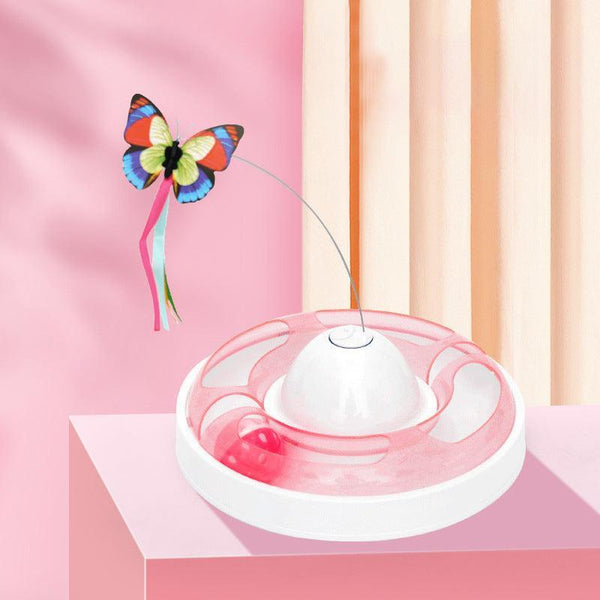 Cat's Playful Butterfly Toy Stick